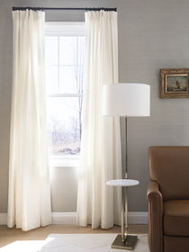 White drapery in living room